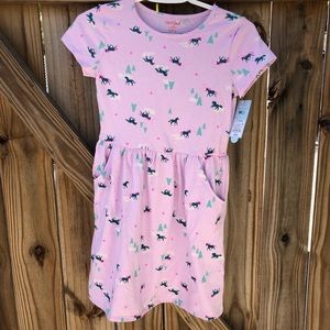 Lilac horse print dress